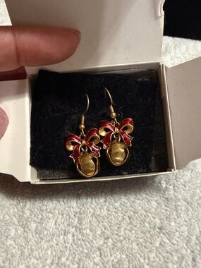 Vintage Avon Holiday Bow Bell Earrings